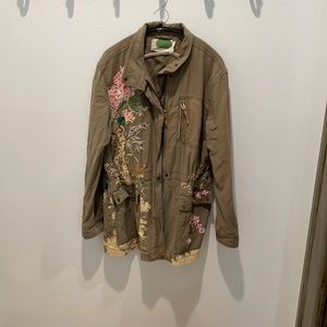 Anthropologie Embellished Anorak Size Small